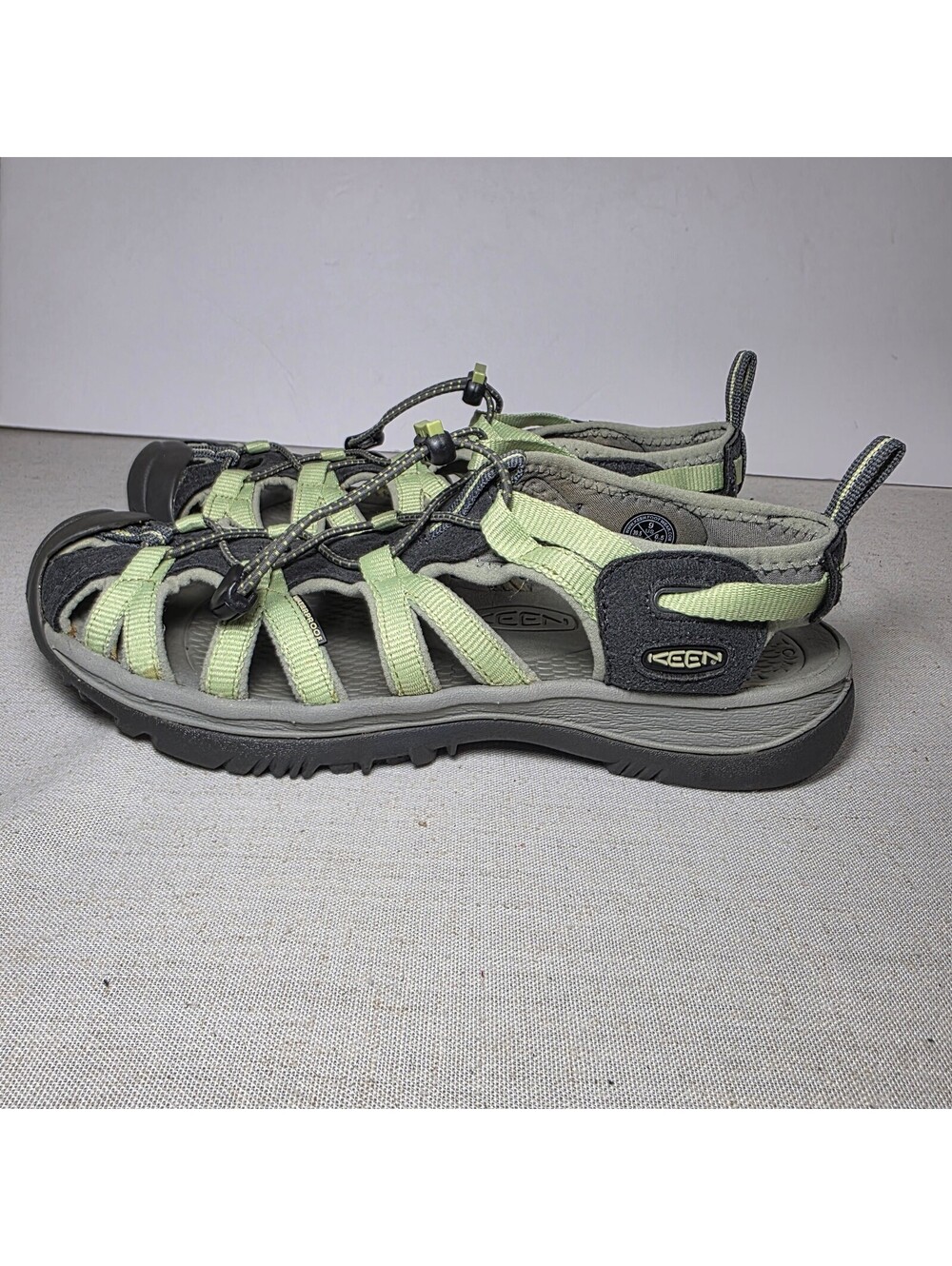 KEEN Whisper Women's 9 Green Gray Waterproof Hiking Water Sport Sandals